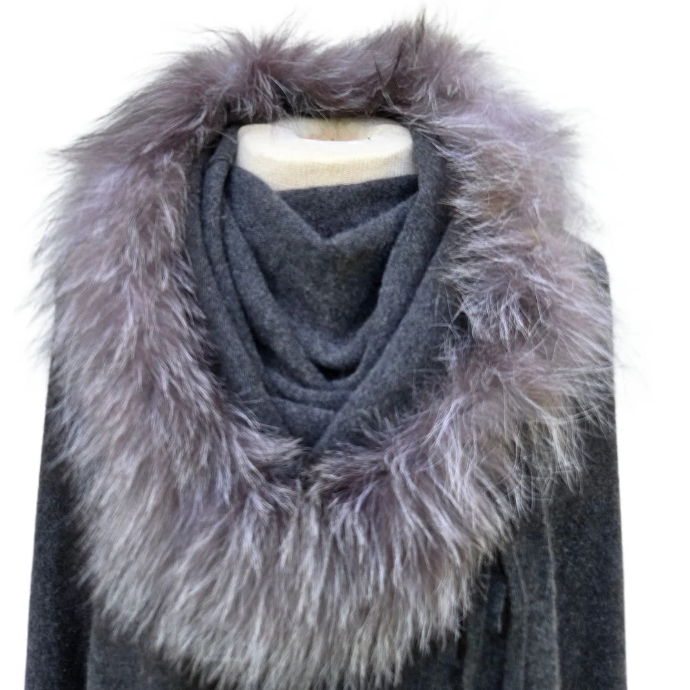 Sofia Cashmere Hooded Cowl Neck Poncho Size-One Size - Picture 2 of 16